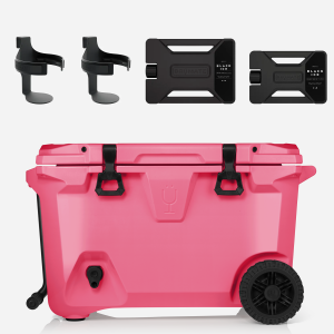 BrüTank 55-Quart Double Drink Holder Cooler Bundle | Neon Pink